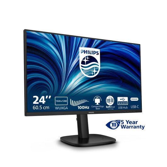 Philips 3000 series 24B2N3200D/00 écran PC 61,2 cm (24.1") 1920 x 1200 pixels WUXGA LCD Noir