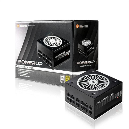 Chieftec PowerUp GPX-850FC unité d'alimentation d'énergie 850 W 20+4 pin ATX ATX Noir