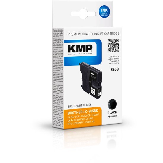 KMP B65B cartouche d'encre 1 pièce(s) Compatible Noir