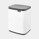 Brabantia Bo Waste Bin 7 L Rectangulaire Acier Noir, Blanc Brabantia Bo Waste Bin 7 L Rectangulaire Acier Noir, Blanc