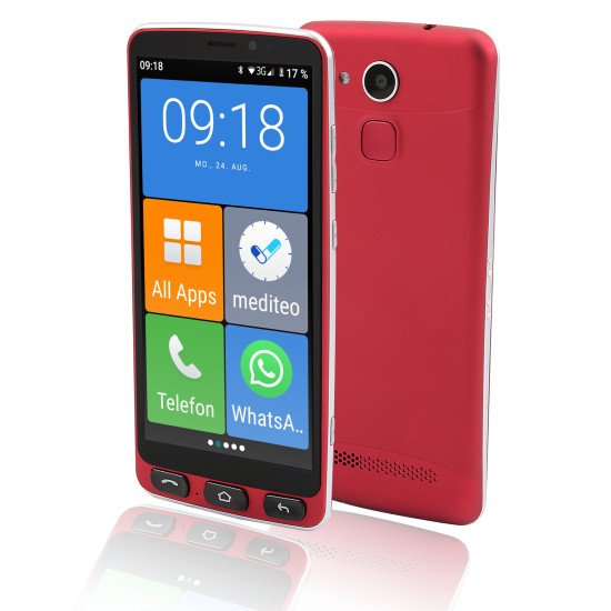 Olympia Neo 14 cm (5.5") Double SIM Android 10.0 4G USB Type-C 2 Go 16 Go 2400 mAh Noir, Rouge