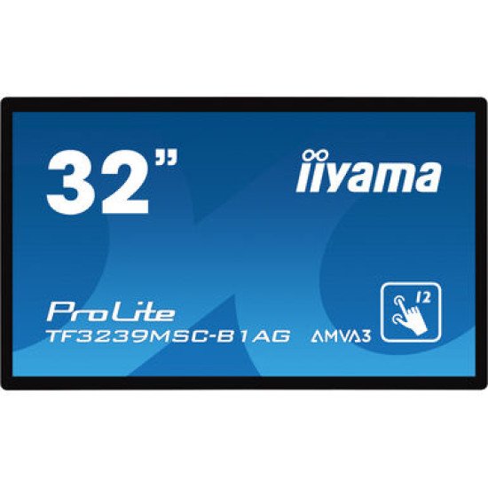 iiyama ProLite TF3239MSC-B1AG moniteur à écran tactile 80 cm (31.5") 1920 x 1080 pixels Plusieurs pressions Multi-utilisateur Noir