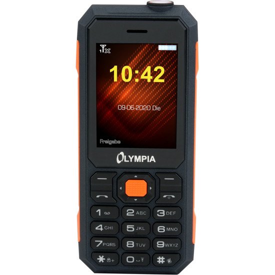 Olympia Active Outdoor 6,1 cm (2.4") 112 g Noir, Orange Téléphone d'entrée de gamme