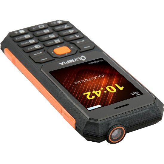 Olympia Active Outdoor 6,1 cm (2.4") 112 g Noir, Orange Téléphone d'entrée de gamme