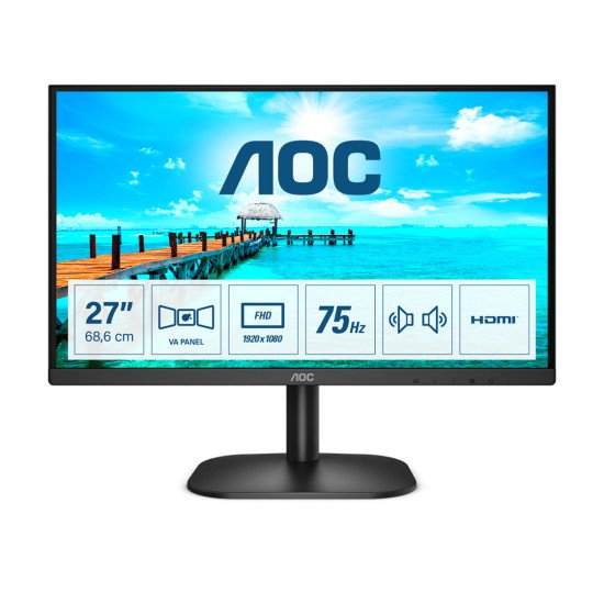 AOC Basic-line 27B2AM LED écran PC 27" 19220 x 1080 pixels Full HD Noir