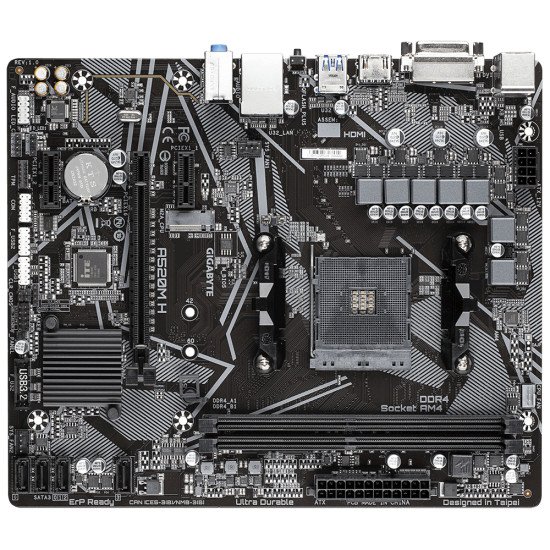 Gigabyte A520M H (rev. 1.0) Emplacement AM4 micro ATX