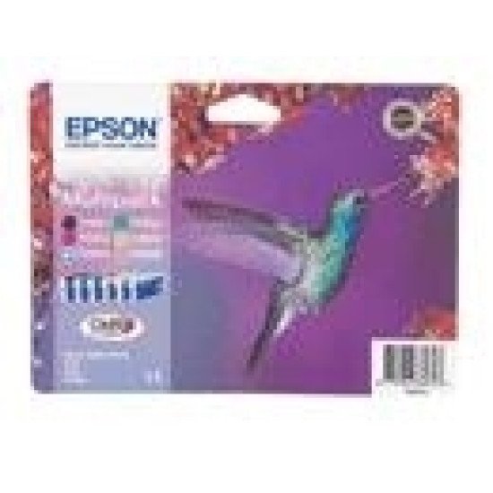 Epson T0807 Pack de 6 cartouches Noir, Cyan, Magenta, Jaune, Cyan clair, Magenta clair