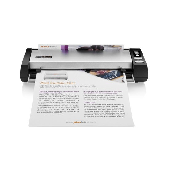 Plustek MobileOffice D430 Numériseur à alimentation papier + chargeur de document 600 x 600 DPI A4 Noir, Argent