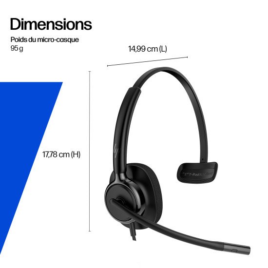 HP Poly Micro-casque filaire USB binaural Mission 425 Classic