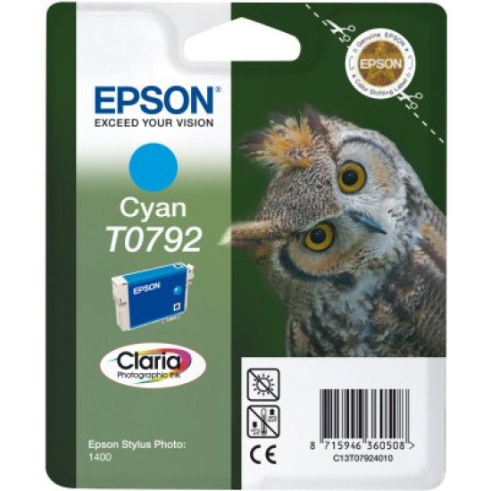 Epson T0792 Cartouche encre Cyan Epson T0792 Cartouche encre Cyan