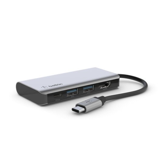 Belkin AVC006btSGY USB 3.2 Gen 1 (3.1 Gen 1) Type-C 5000 Mbit/s Argent