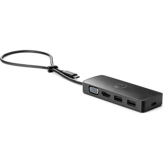 HP USB-C Travel Hub G2 Avec fil USB 3.2 Gen 1 (3.1 Gen 1) Type-C Noir