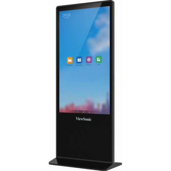 Viewsonic EP5542T  Écran dynamique Conception Totem 139,7 cm (55") LED 4K Ultra HD Noir Écran tactile Android 8.0