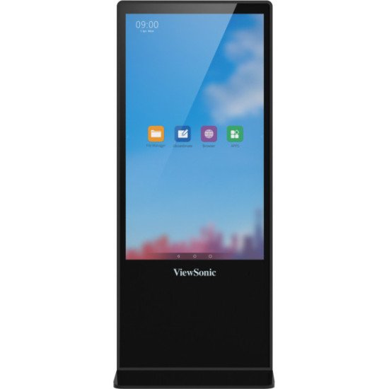 Viewsonic EP5542T  Écran dynamique Conception Totem 139,7 cm (55") LED 4K Ultra HD Noir Écran tactile Android 8.0