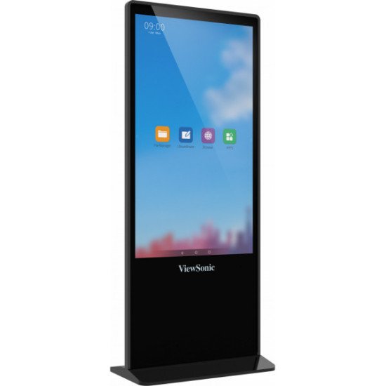 Viewsonic EP5542T  Écran dynamique Conception Totem 139,7 cm (55") LED 4K Ultra HD Noir Écran tactile Android 8.0