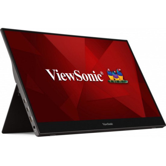 Viewsonic TD1655 moniteur à écran tactile 39,6 cm (15.6") 1920 x 1080 pixels Plusieurs pressions Multi-utilisateur Noir, Argent