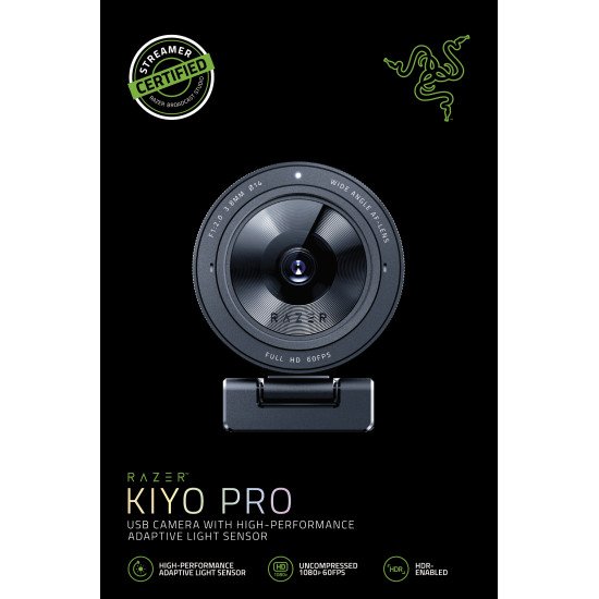 Razer Kiyo Pro webcam 2,1 MP 1920 x 1080 pixels USB Noir Razer Kiyo Pro webcam 2,1 MP 1920 x 1080 pixels USB Noir