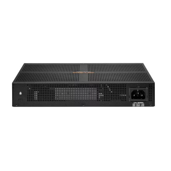HPE Aruba 6100 12G Class4 PoE 2G/2SFP+ 139W Géré L3 Gigabit Ethernet (10/100/1000) Connexion Ethernet POE 1U Noir HPE Aruba 6100 12G Class4 PoE 2G/2SFP+ 139W Géré L3 Gigabit Ethernet (10/100/1000) Connexion Ethernet POE 1U Noir