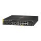 HPE Aruba 6100 12G Class4 PoE 2G/2SFP+ 139W Géré L3 Gigabit Ethernet (10/100/1000) Connexion Ethernet POE 1U Noir