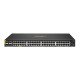 HPE Aruba 6100 48G Class4 PoE 4SFP+ 370W Géré L3 Gigabit Ethernet (10/100/1000) Connexion Ethernet, supportant l'alimentation via ce port (PoE) 1U Noir