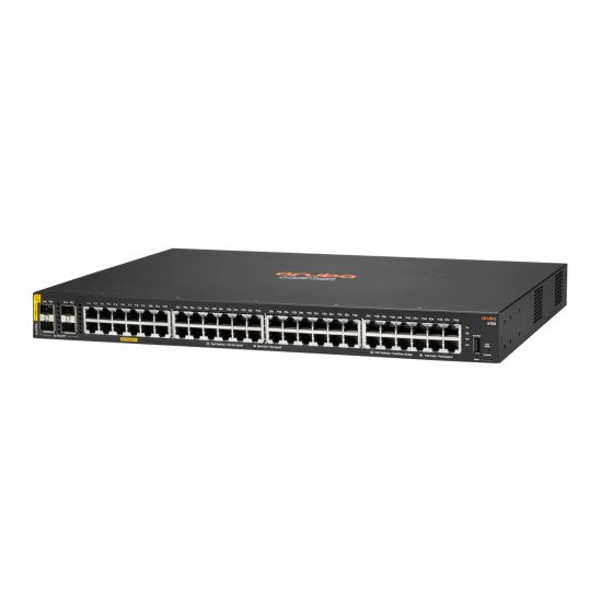 HPE Aruba 6100 48G Class4 PoE 4SFP+ 370W Géré L3 Gigabit Ethernet 1U Noir