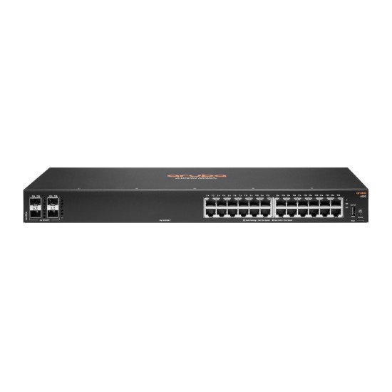 HPE Aruba 6100 24G 4SFP+ Géré L3 Gigabit Ethernet (10/100/1000) 1U Noir