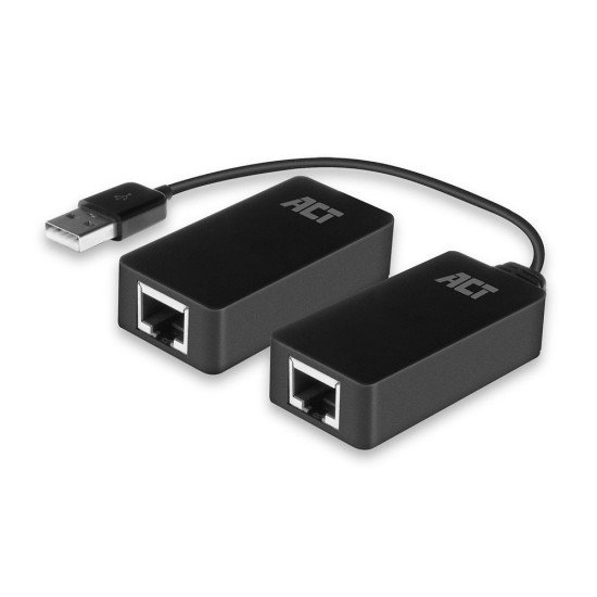 ACT AC6063 changeur de genre de câble USB A RJ-45 Noir