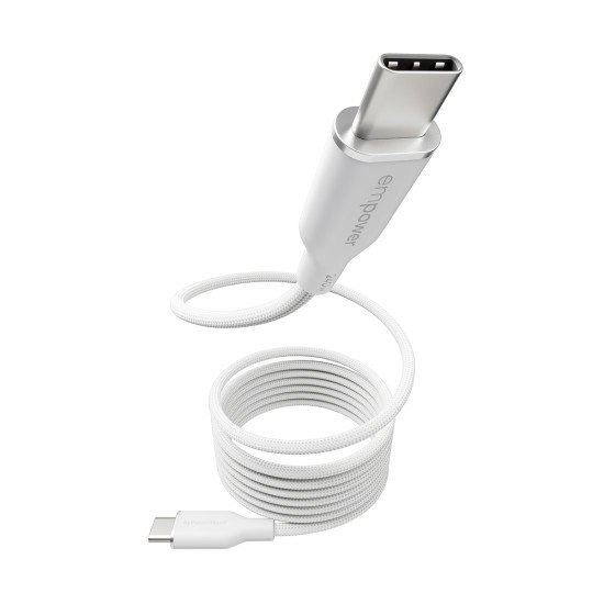 PanzerGlass empower by ® Magnetic 240W USB-C to USB-C Cable | USB 2.0 | 1.5M | Silver White Protection d'écran transparent Universel 1 pièce(s)