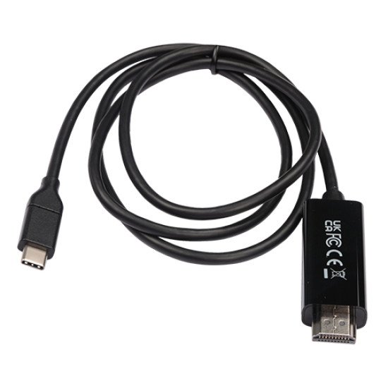 V7 V7UCHDMI-1M câble vidéo et adaptateur USB Type-C 3.2 Gen 1 HDMI Noir