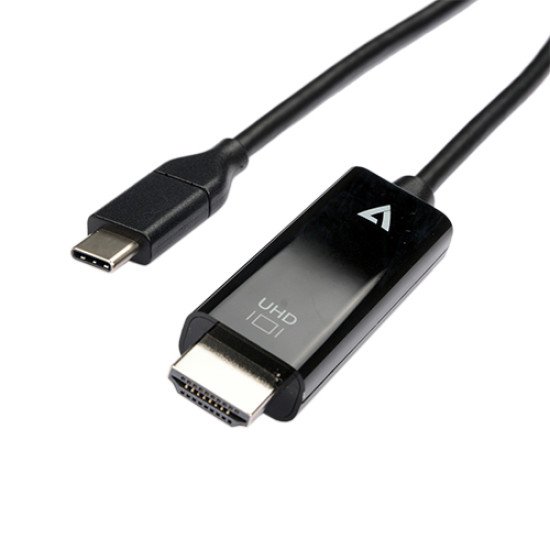 V7 V7UCHDMI-2M câble vidéo et adaptateur USB Type-C HDMI Noir