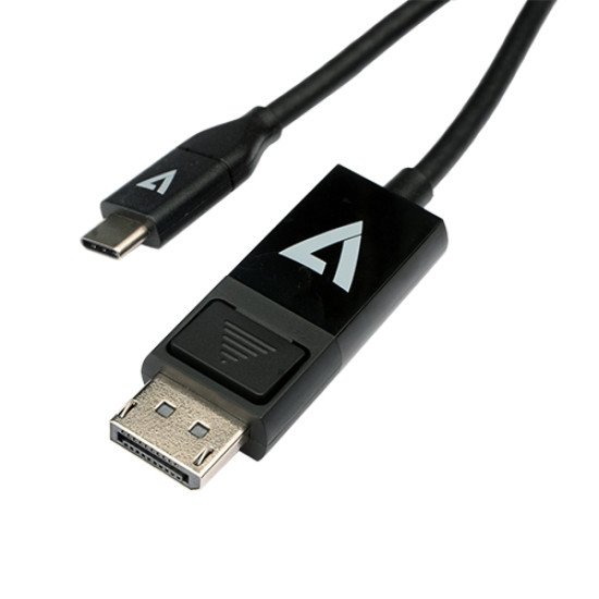 V7 V7UCDP-2M changeur de genre de câble USB Type-C 3.2 Gen 1 DisplayPort Noir