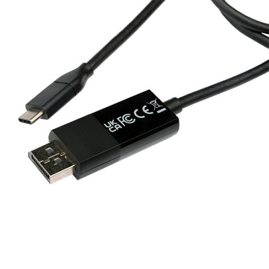 V7 V7UCDP-2M changeur de genre de câble USB Type-C 3.2 Gen 1 DisplayPort Noir