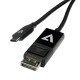V7 V7UCDP-2M changeur de genre de câble USB Type-C 3.2 Gen 1 DisplayPort Noir
