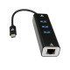 V7 V7UCRJ45USB3 hub & concentrateur USB Type-C 1000 Mbit/s Noir