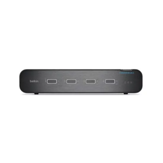 Belkin F1DN204KVM-UN-4 commutateur écran, clavier et souris Grille de montage Noir Belkin F1DN204KVM-UN-4 commutateur écran, clavier et souris Grille de montage Noir