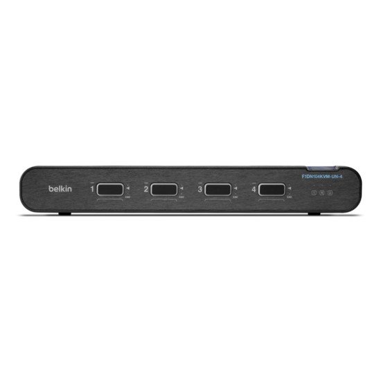 Belkin F1DN104KVM-UN-4 commutateur écran, clavier et souris Noir