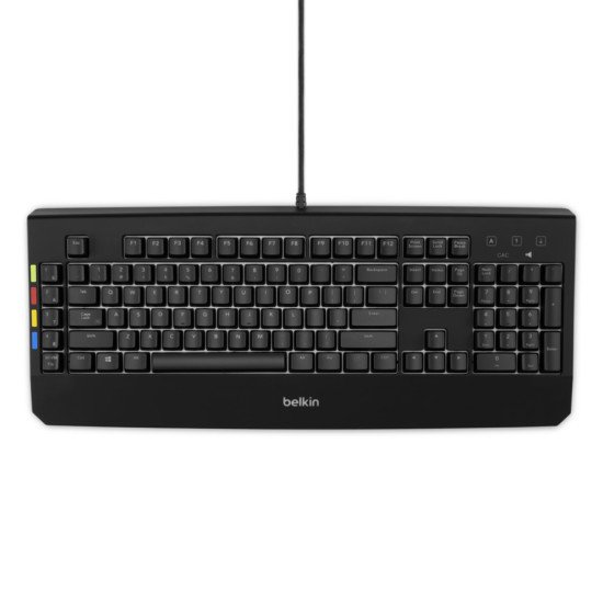 Belkin F1DN008KBD clavier USB QWERTY Anglais Noir