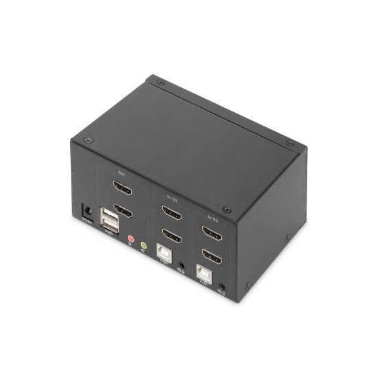 Digitus DS-12860 commutateur écran, clavier et souris Noir