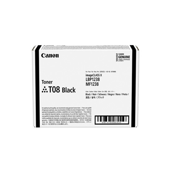 Canon TONER T08 BLACK Cartouche de toner 1 pièce(s) Original Noir Canon TONER T08 BLACK Cartouche de toner 1 pièce(s) Original Noir