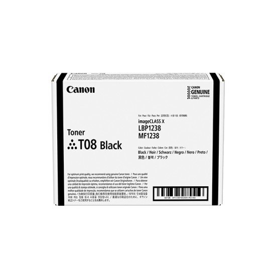 Canon TONER T08 BLACK Cartouche de toner 1 pièce(s) Original Noir