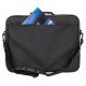 Manhattan Sacoche PC portable Cambridge 15,6", clamshell, noire, ÉCONOMIQUE, poche accessoires, compartiment documents, bandoulière amovible, équiv. Targus TAR300, garantie 3 ans