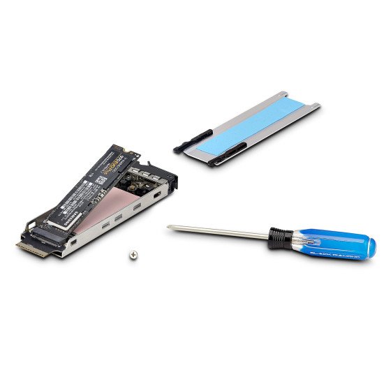 StarTech.com Adaptateur SSD M.2 NVMe vers PCIe x4 avec Plateau Amovible pour Slot d'Extension PCI Express, Carte Adaptateur PCIe, Installation Sans Outil, Baie de Disque Hot-Swap PCIe 4.0/3.0, Verrouillage par Clé