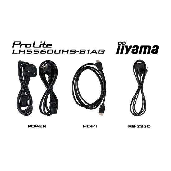 iiyama PROLITE Carte A numérique 139,7 cm (55") LED Wifi 500 cd/m² 4K Ultra HD Noir Intégré dans le processeur Android 11 24/7