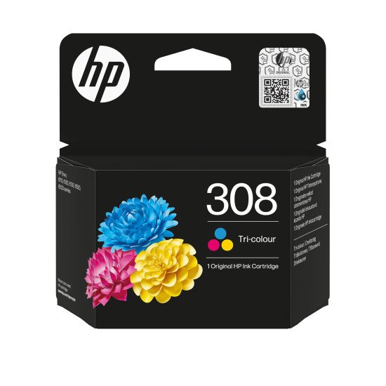 HP 308 Cartouche d'encre authentique Trois couleurs
