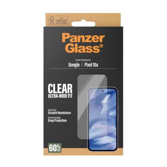 PanzerGlass ® Screen Protector Google Pixel 10a 5G | Ultra-Wide Fit Protection d'écran transparent 1 pièce(s)