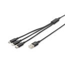 ASSMANN Electronic AK-300160-010-S câble USB 1 m USB A USB C/Micro-USB B/Lightning Noir ASSMANN Electronic AK-300160-010-S câble USB 1 m USB A USB C/Micro-USB B/Lightning Noir