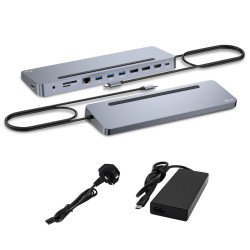 i-tec USB-C Metal Ergonomic 3x 4K Display Docking Station with Power Delivery 100 W + Universal Charger 100 W i-tec USB-C Metal Ergonomic 3x 4K Display Docking Station with Power Delivery 100 W + Universal Charger 100 W