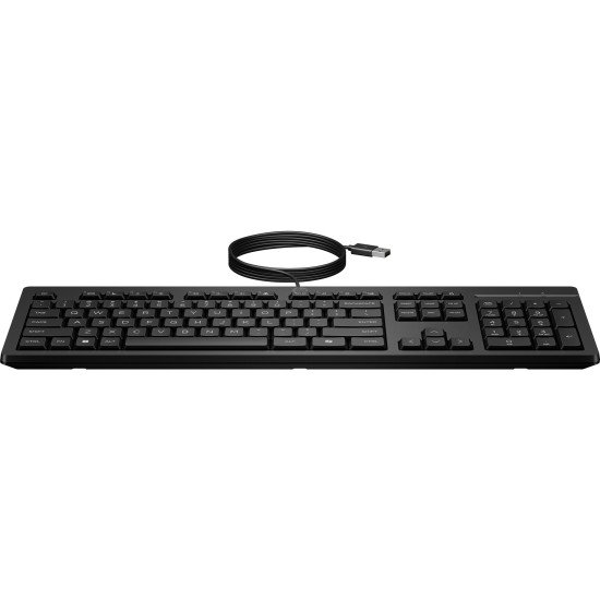 HP 125 G2 USB WD KBD clavier Bureau Noir HP 125 G2 USB WD KBD clavier Bureau Noir