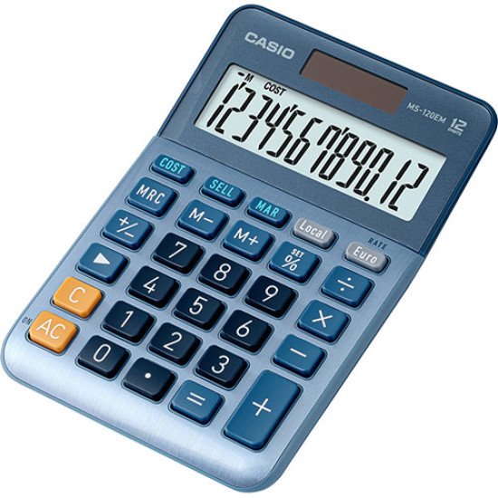 Casio MS-120EM calculatrice Bureau Calculatrice à écran Bleu