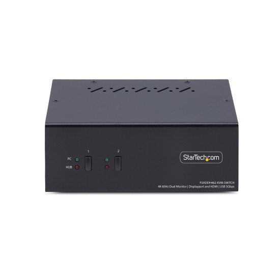 StarTech.com Commutateur KVM 2 Ports DisplayPort et HDMI, 4K 60Hz, 1 Moniteur HDMI et 1 Moniteur DP, Switch KVM 2 Ports, Hub USB 5Gbps 2 Ports, 2 Ports USB HID, Conforme TAA StarTech.com Commutateur KVM 2 Ports DisplayPort et HDMI, 4K 60Hz, 1 Moniteur HDMI et 1 Moniteur DP, Switch KVM 2 Ports, Hub USB 5Gbps 2 Ports, 2 Ports USB HID, Conforme TAA